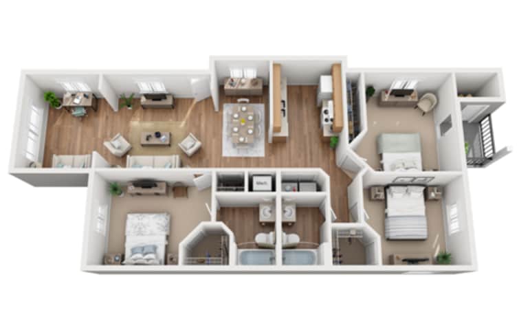 Floor Plan - Cambridge with Sunroom