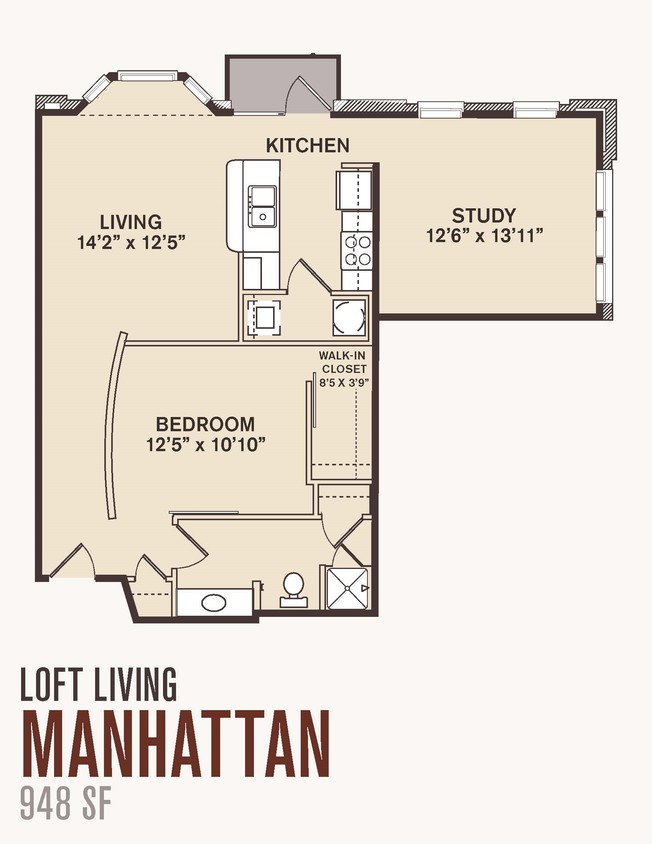 Manhattan - 1 Bdrm Study -Renovated