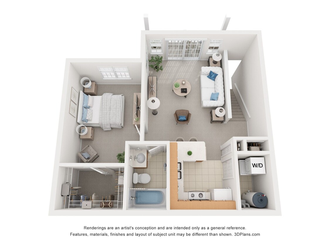 Floor Plan - 1 Bed Second Floor