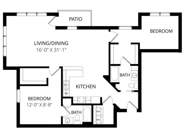 Floor Plan - E.2 2x2