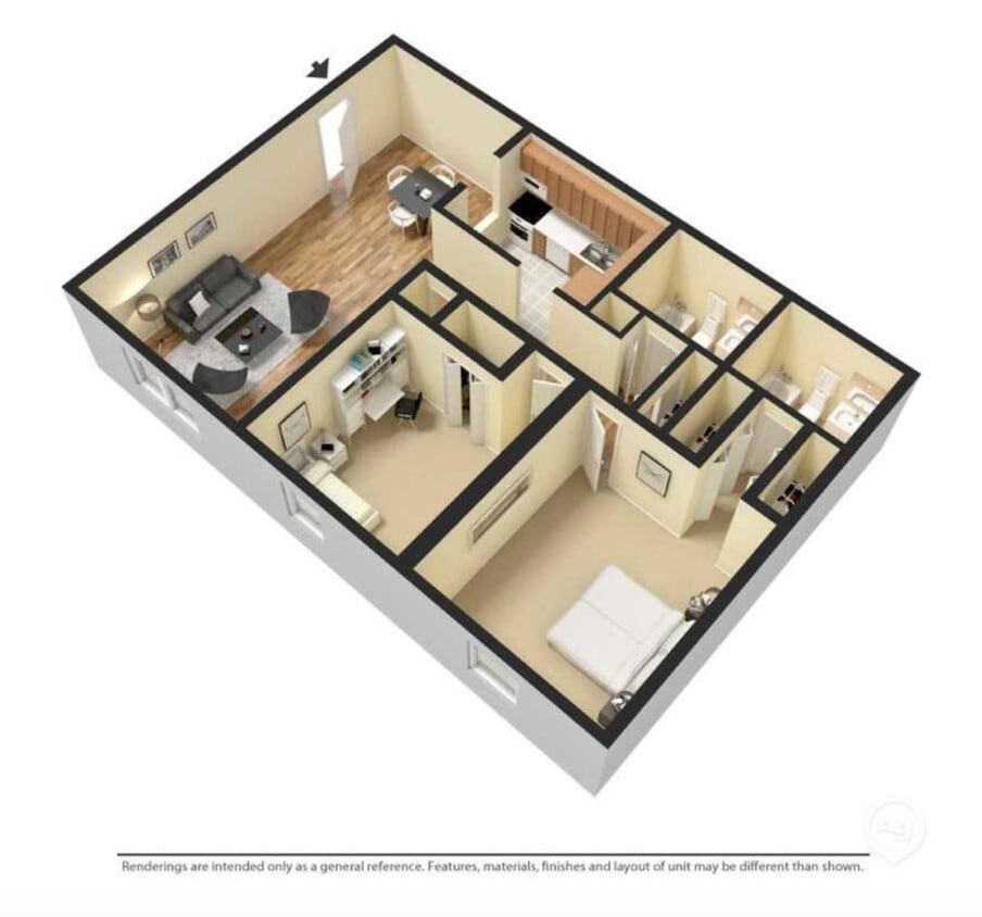 2BD/2BA - 2 Bed 2 Bath Apartment