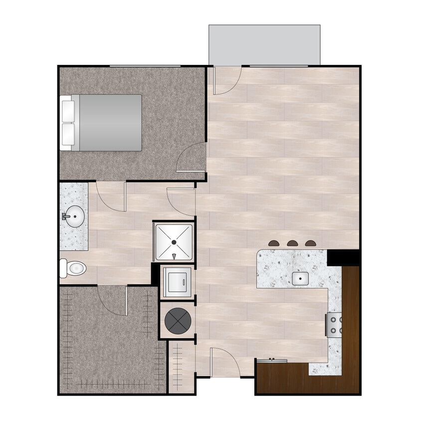 Floor Plan - A Cinque 747 sqft - 771 sqft