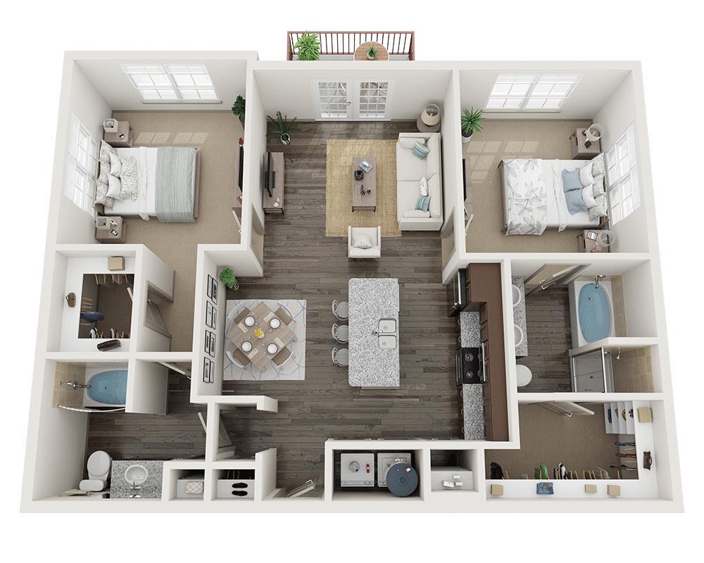 Floor Plan - Two Bedroom B2B