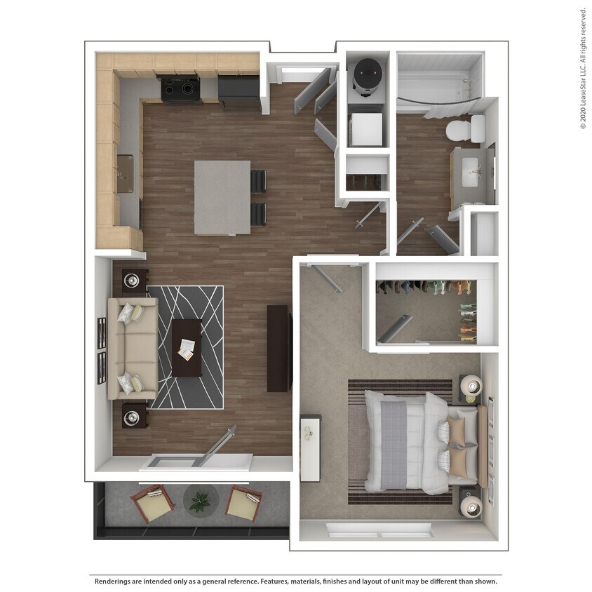 A2 3D Floor Plan - A2