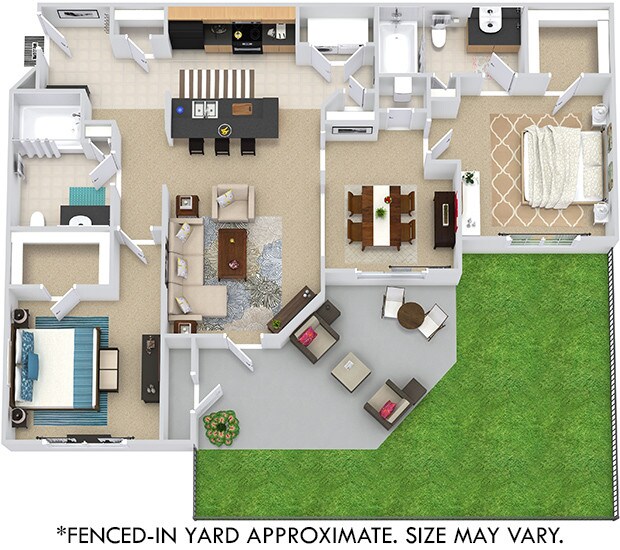 Floor Plan - Kenyon with Fenced-In Yard
