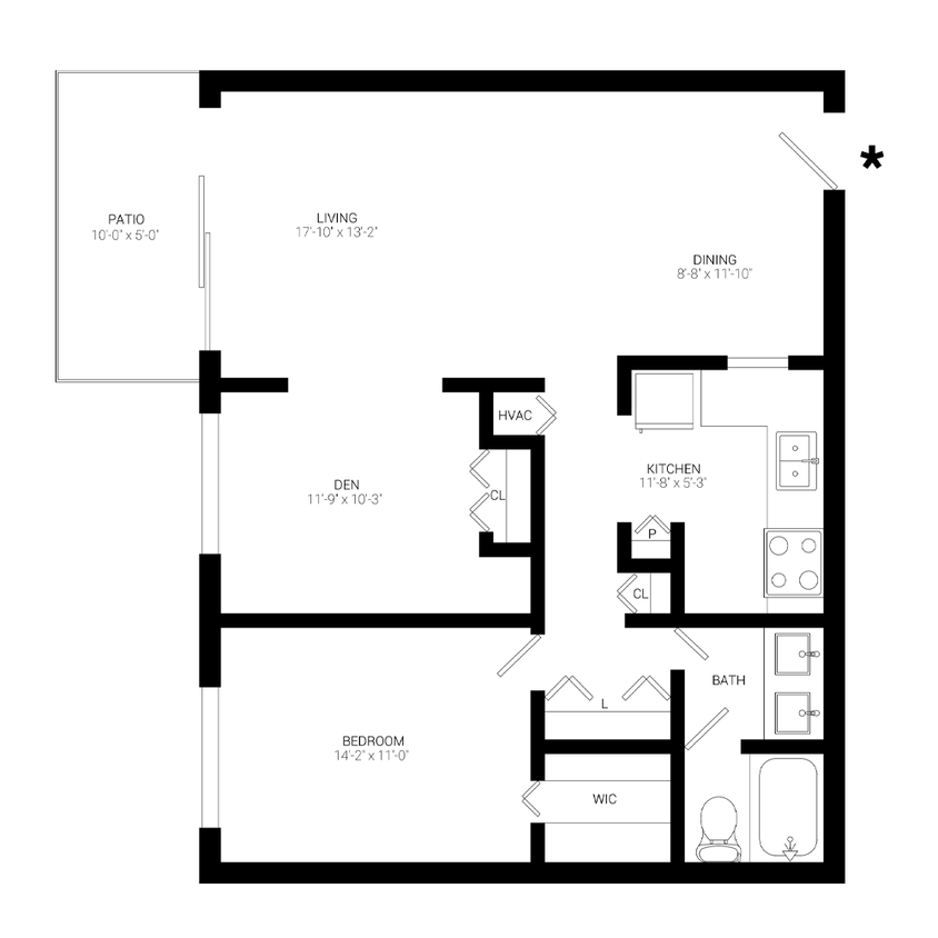 Floor Plan - A2 w/ Den