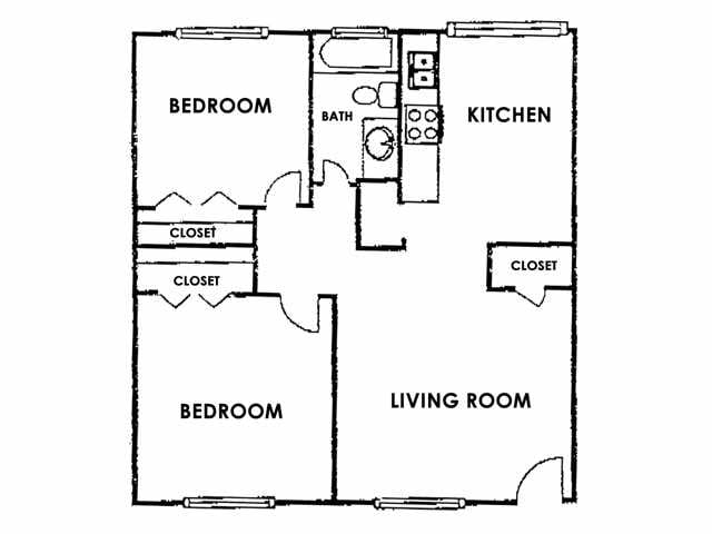 2BR/1BA - 2 Bedroom 1 Bath