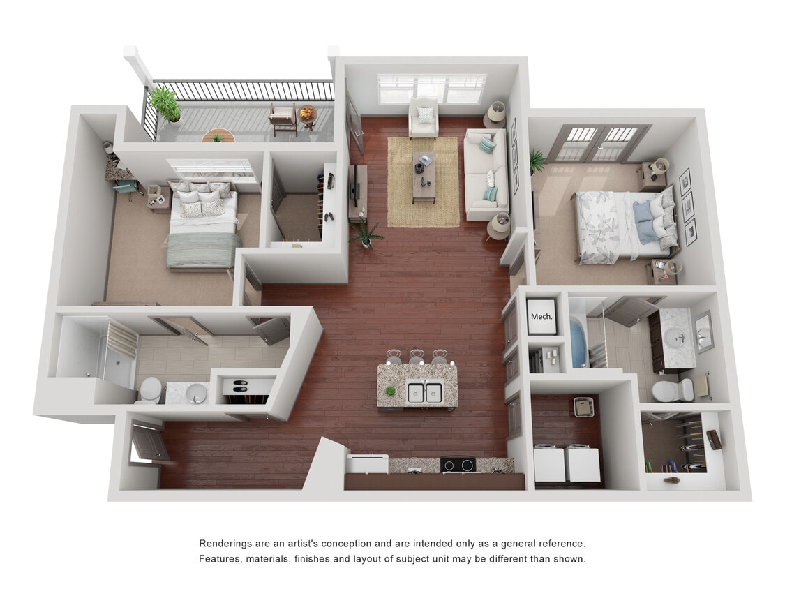 Floor Plan - B1146 Two Bed Floor Plan