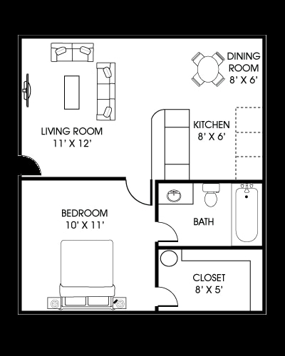 Rosewood - 1 Bedroom x 1 Bath