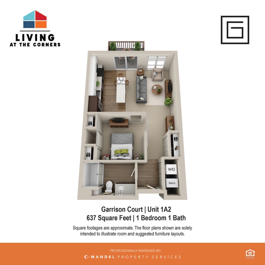 Garrison Court Unit Style 1A2 - 1A2