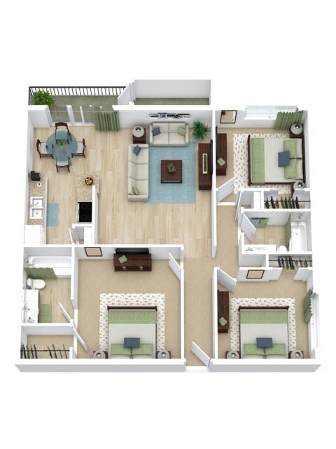 Three Bed, Two Bath - C1AR