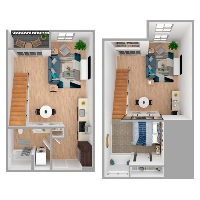 Floor Plan - 1 Bed/1 Bath Loft-a89.1