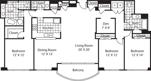 Floor Plan - Three Bedroom 2131