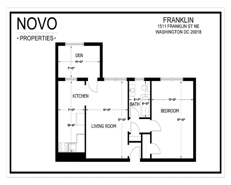 Floor Plan - One Bedroom with Den