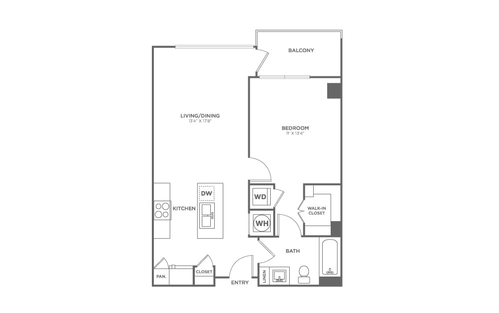One Bedroom One Bath (693 SF) - One Bedroom One Bath (693 SF)