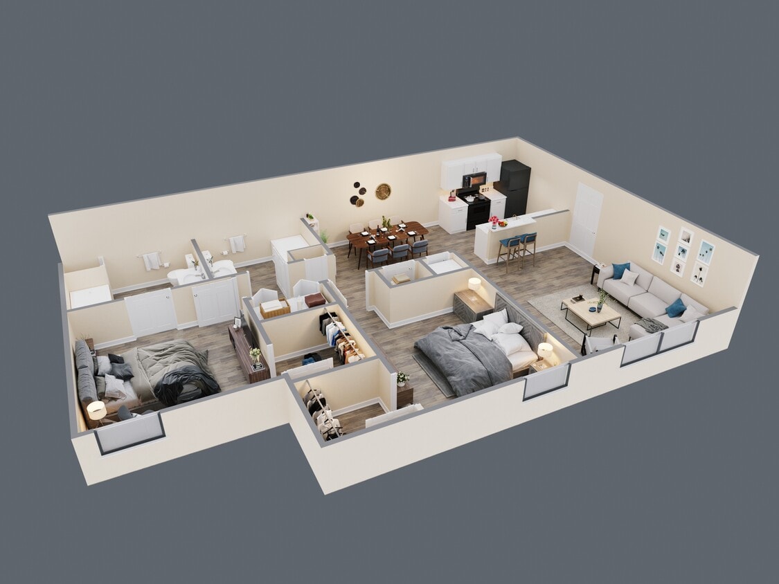 Floor Plan - 2 Bed 2 Bath Classic