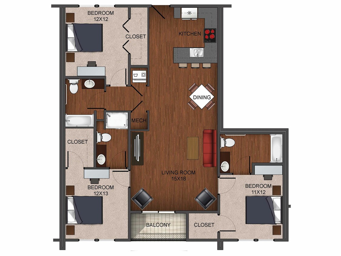 3 Bedroom Furnished - Furnished 3 Bedroom