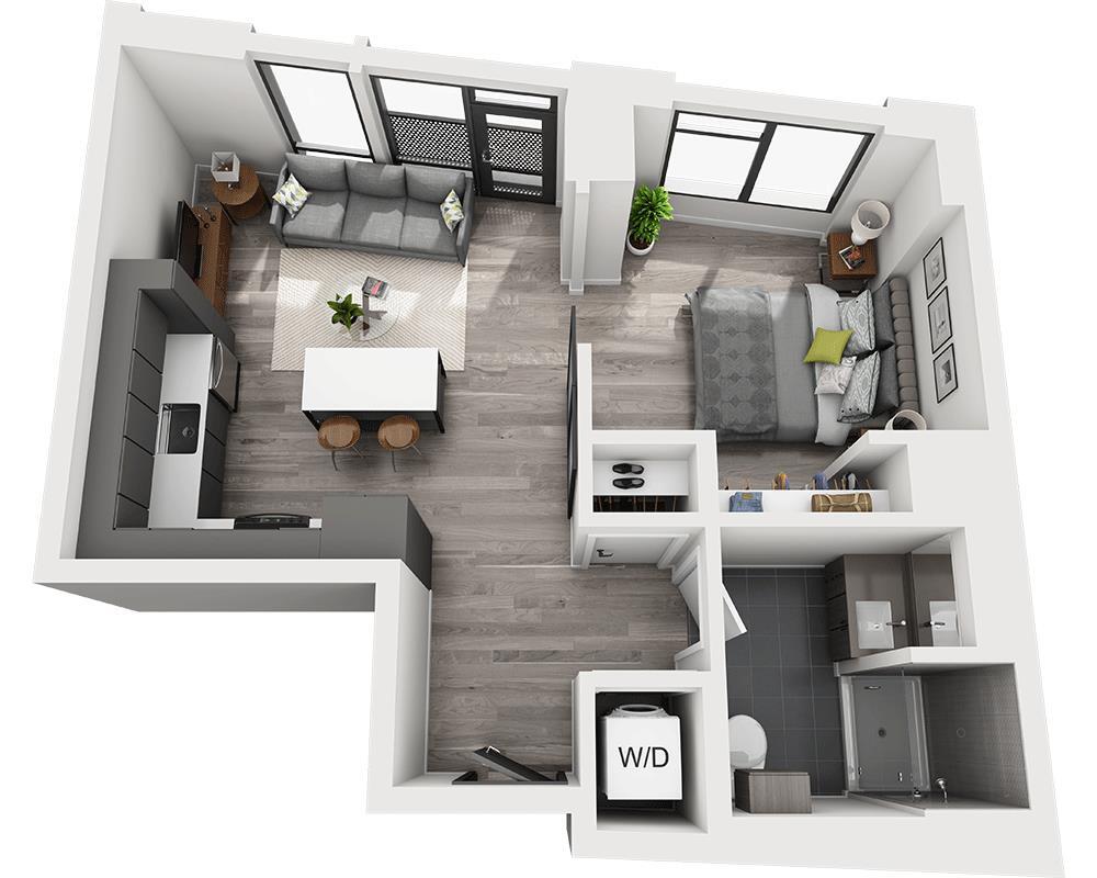 Floor Plan - One Bedroom A1K
