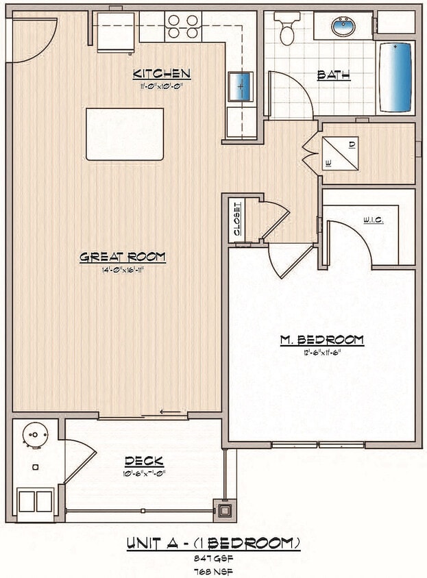 Cambria Phase 1, 1 Bedroom 1 Bath - 1 Bedroom 1 Bathroom