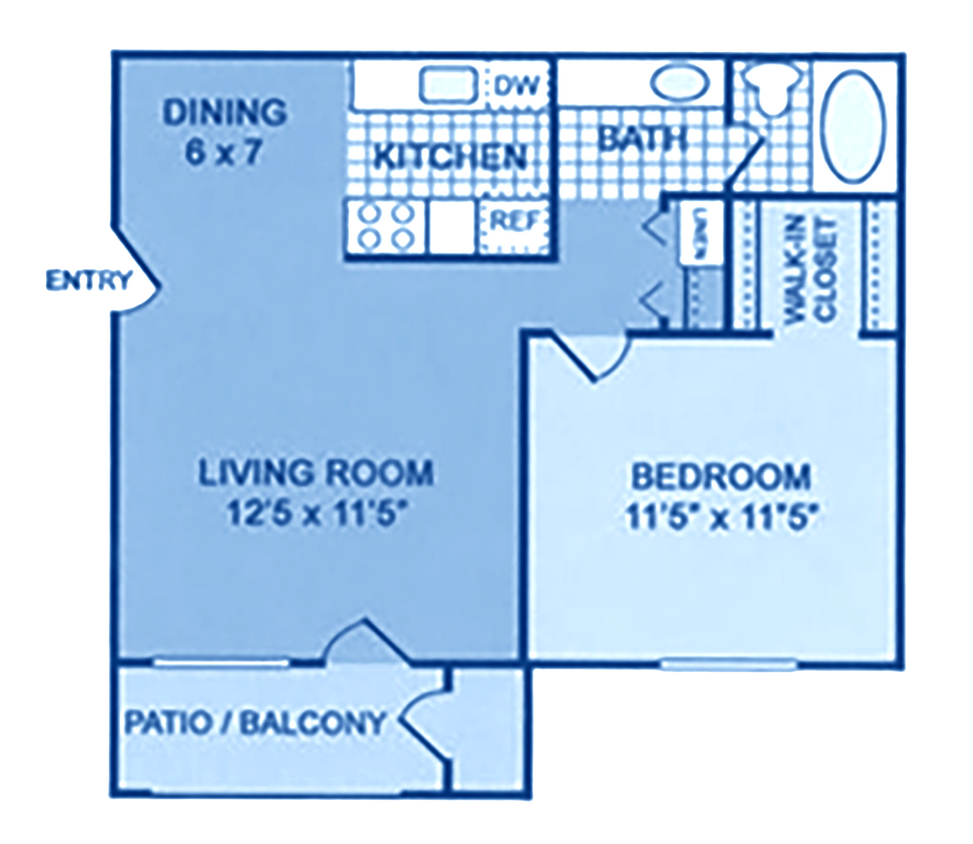 Floor Plan - 1B | One Bedroom