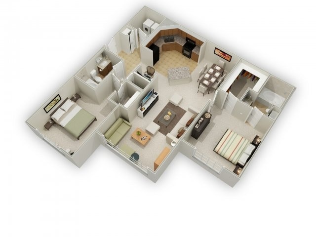 Brookstone with Sunroom - B2 Brookstone with Sunroom - 2 Bedroom, 2 Bathroom