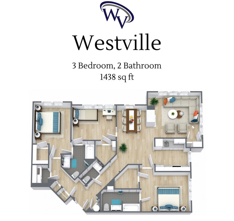 Floor Plan - C1-3x2.5 Westville - Upgraded