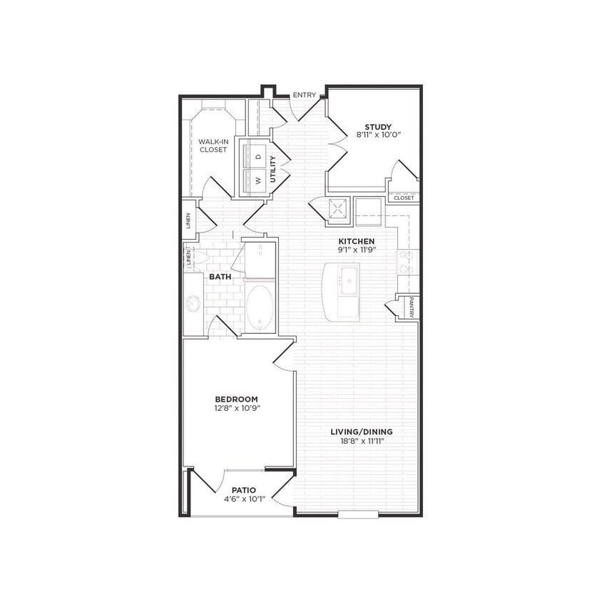 Floor Plan - A6 - One Bedroom