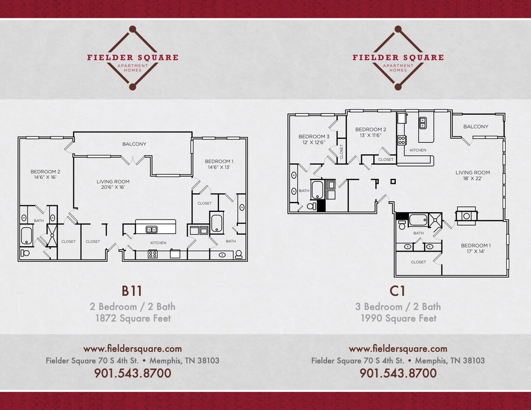 Floor Plan - C1 Three Bedroom 