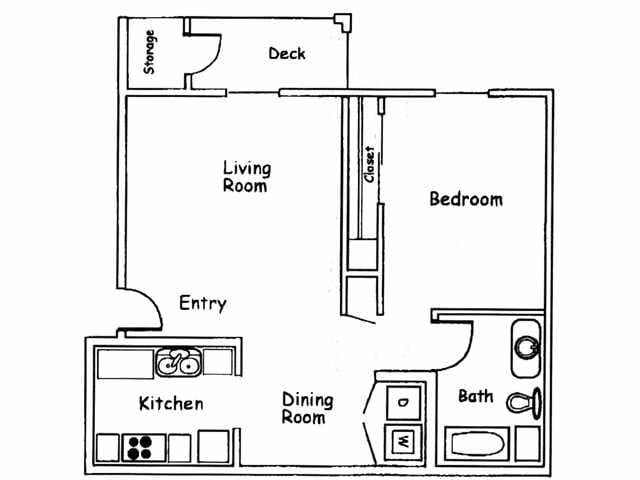 1BR/1BA - 1 Bedroom, 1 Bath