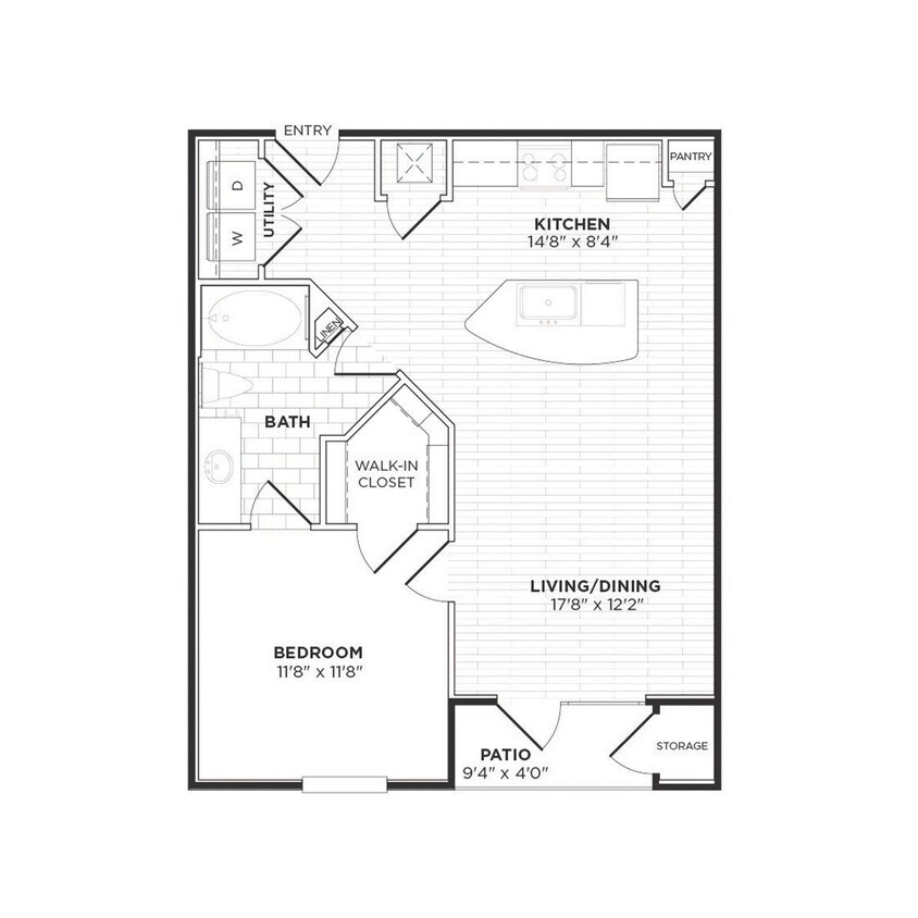 Floor Plan - A3 - One Bedroom