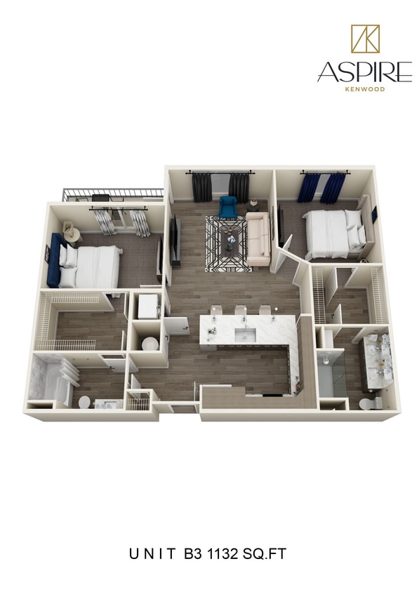 6435-9500-AspireKenwood_Unit B3_Floorplan.jpg - Two Bedroom