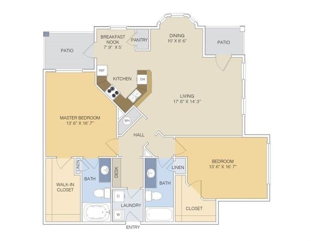 Floor Plan - B2 Lower (with garages in select units)