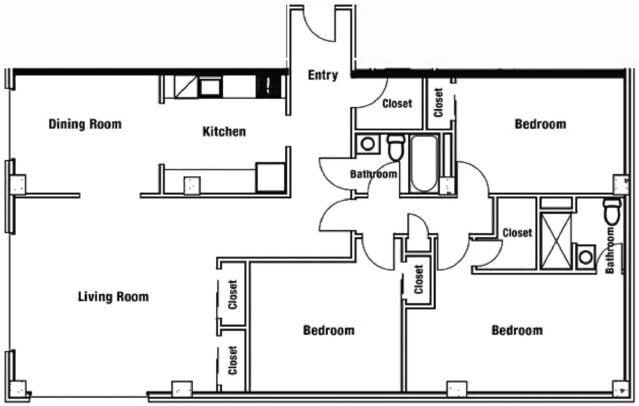 Three Bedroom Two Bath - Three Bedroom Two Bath