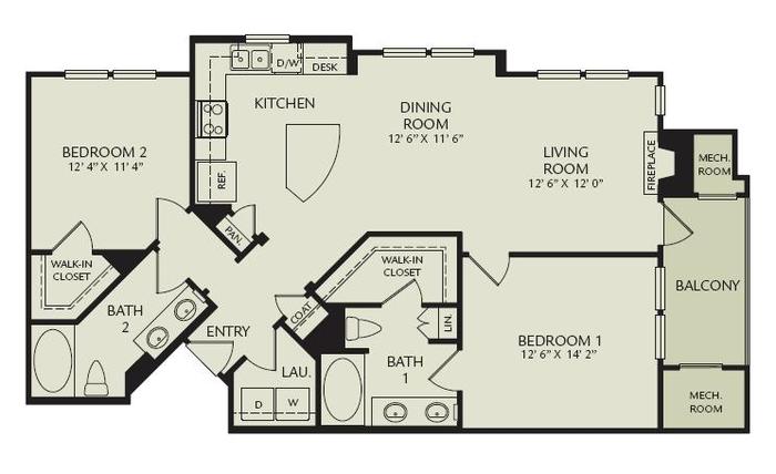 Floor Plan - B1D - Thalia