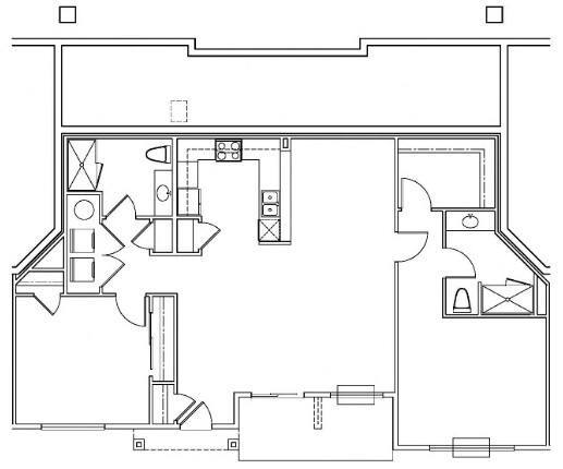 Floor Plan - Two Bedroom Two Bath