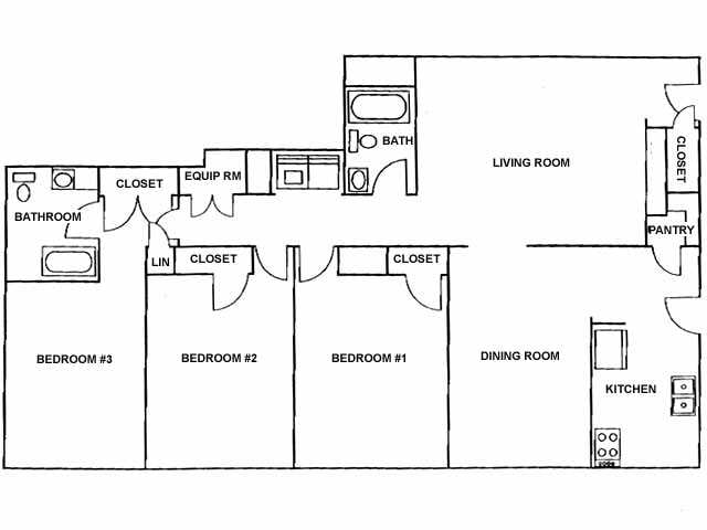 Model 3A - Three Bed Two Bath