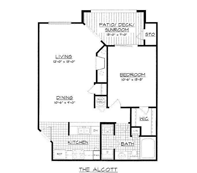 Floor Plan - The Alcott w/ Sunroom