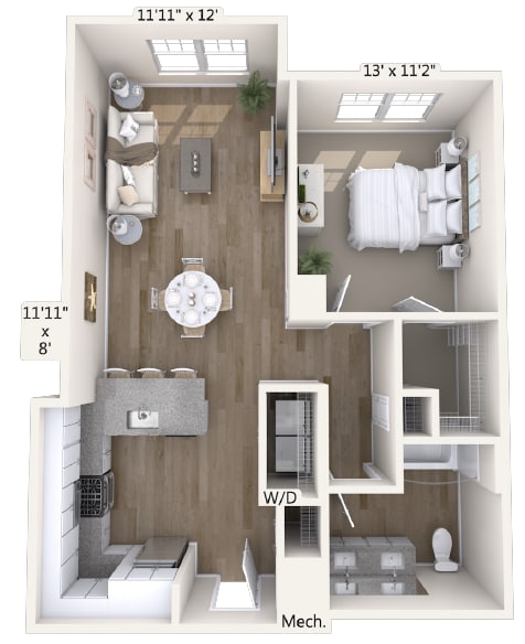 Floor Plan - A4-5116-814-sqft