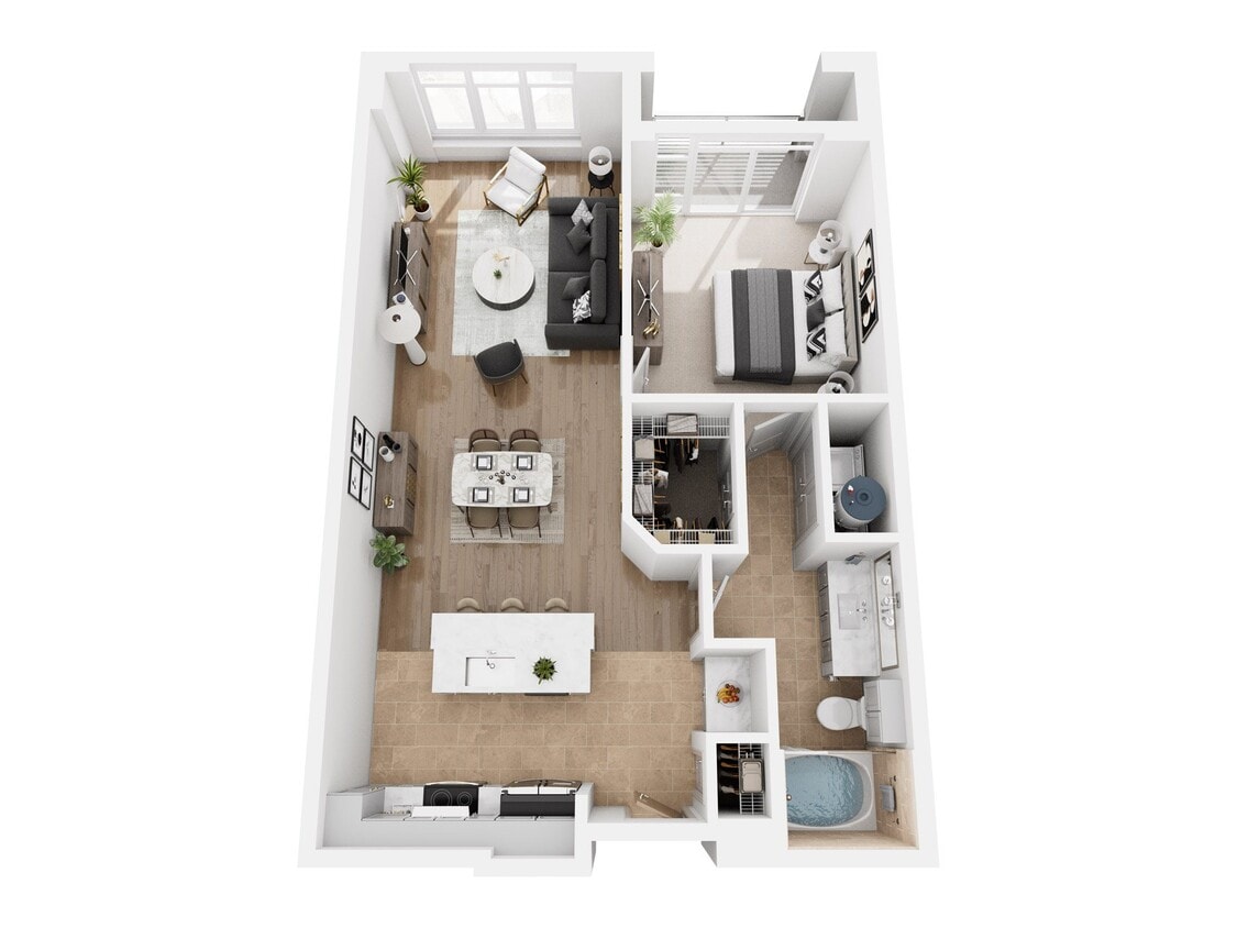 Floor Plan - A1D- Renovated