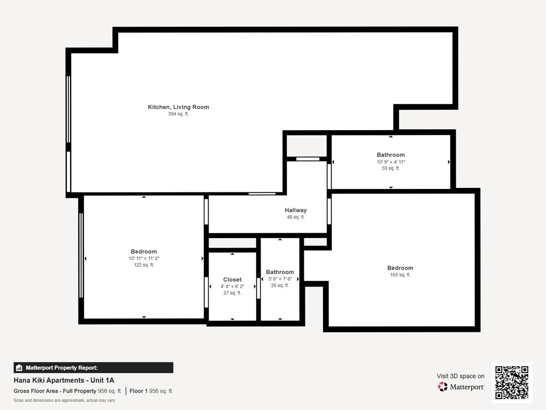 Apt. 1A Floor Plan - 1A 2 Bed 1.5 Bath