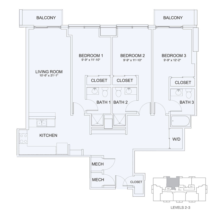 Floor Plan - 3x3 1483