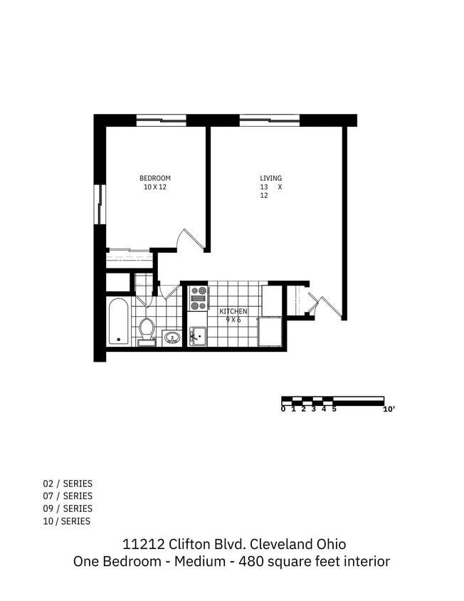 Floor Plan - 1 Bedroom Standard