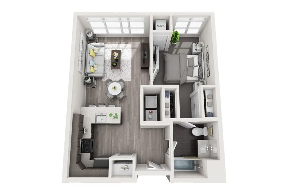 Floor Plan - 1 Bedroom A