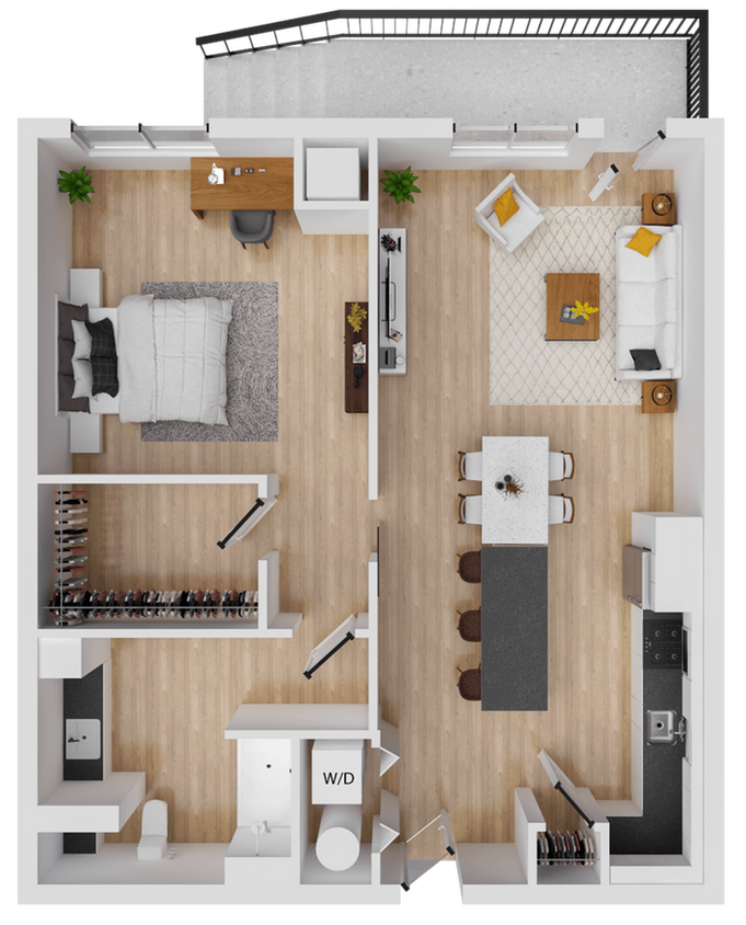 Zeal 6 - 884 square foot one bedroom, one bath apartment - Zeal 6