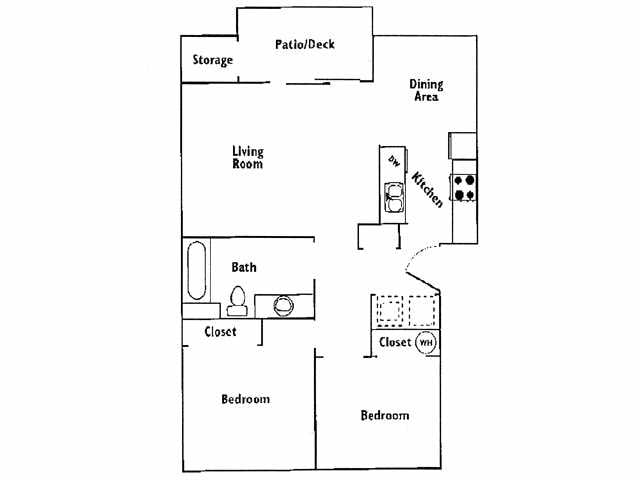 2BR/1BA - 2x1