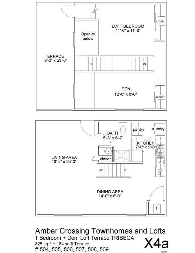 Floor Plan - Loft Terrace w/ den