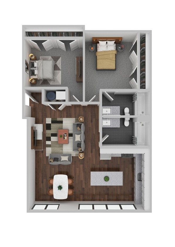 Floor Plan - 2 Bedroom 2 Bathroom Apartment