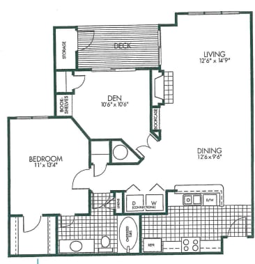 Floor Plan - 1 X 1 - D