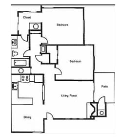 2BR/1BA - Orchard