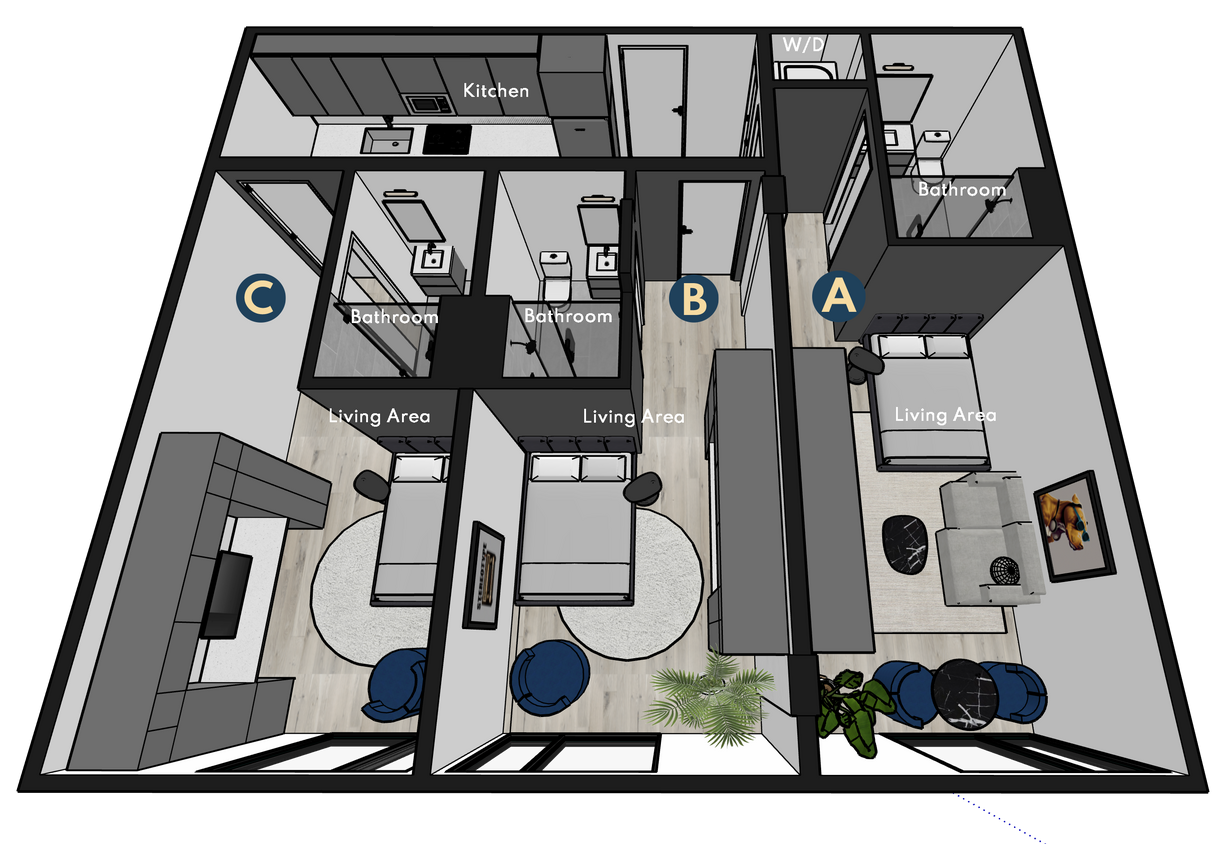 Floor Plan - The Murphy Co-Living Suite